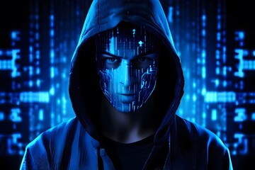 hacker with coding background, cyber crime