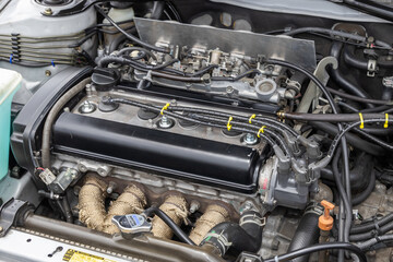 Wall Mural - エンジンルーム　engine compartment of a old vehicle