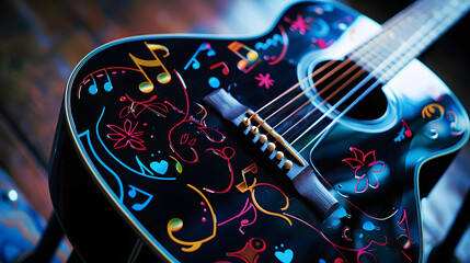 Guitar attractive and beautiful concept artwork designs.