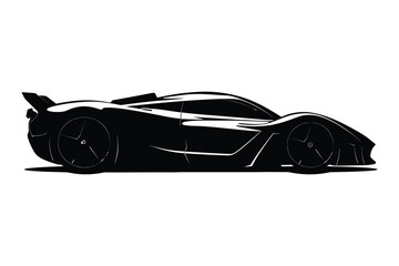 Wall Mural - Hypercar Car silhouette vector