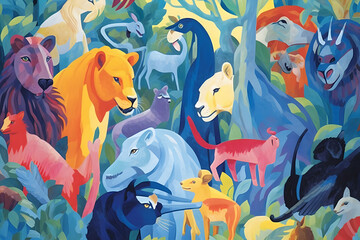 Colorful Animal Illustration