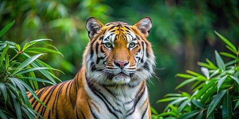 Wall Mural - a tiger in the wild in its natural habitat, tiger, wildlife, jungle, predator, feline, nature, endan