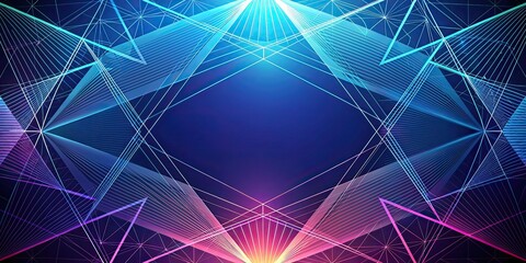 Wall Mural - abstract geometric code background with lines and shapes, technology, coding, programming, backgroun