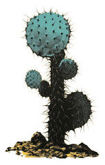 Sticker - PNG Cactus yellow plant creativity.