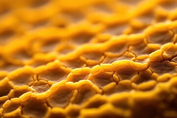 Canvas Print - Close-up of golden honeycomb texture