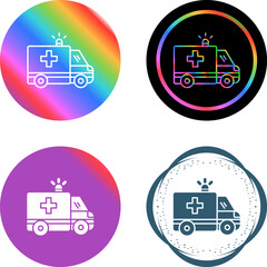 Sticker - Ambulance Vector Icon