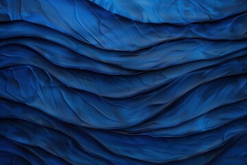 Canvas Print - abstract blue wavy background