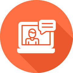 Sticker -  Web Conference Vector Icon