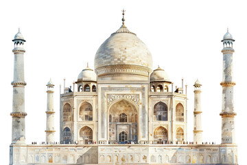 Sticker - PNG Ottoman painting of taj mahal architecture landmark tomb.