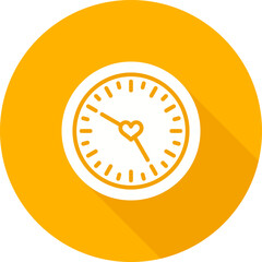 Wall Mural - Love clock Vector Icon