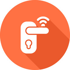 Sticker - Smart Door Lock Vector Icon