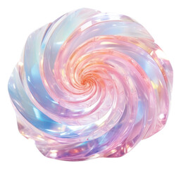 Wall Mural - PNG Pastel spiral geometric gemstone jewelry white background.