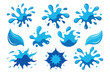 © PixelDreamer - set of water splashes vector illustration