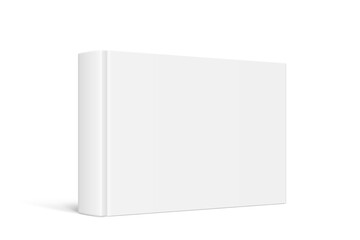 Poster - Vector mock up of standing book with white blank cover isolated