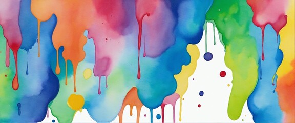 Sticker - Abstract colorful rainbow color painting illustration 