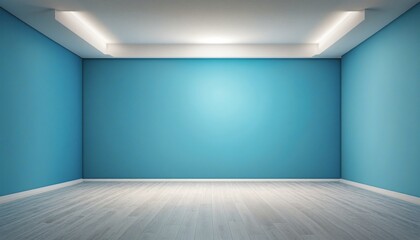 Wall Mural - Blue Background Empty Room Studio 