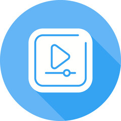 Canvas Print - Video Play Square Vector Icon