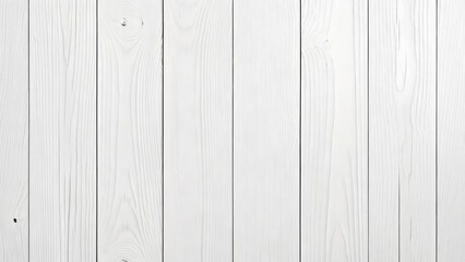 Canvas Print -  Timeless elegance of white wooden planks