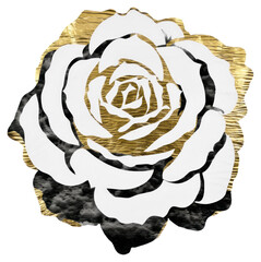 Sticker - PNG  Rose ripped paper pattern flower plant.