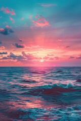 Canvas Print - sunset over the ocean