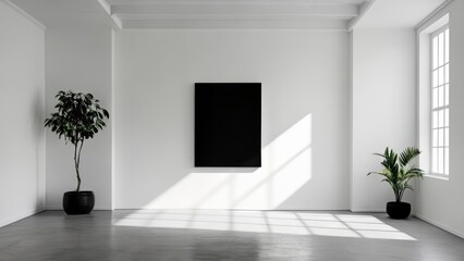 Canvas Print -  Modern minimalist interior with natural light