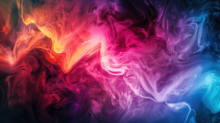 Wall Mural - vibrant neon colors in abstract lyrical art for dynamic backgrounds and creative designs
