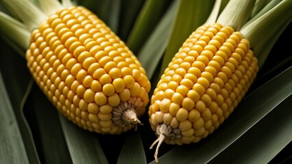 Canvas Print -  Bountiful harvest  Two ears of corn ready for picking