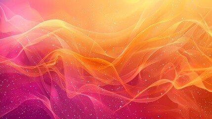 Wall Mural - colorful gradient abstract background with orange and pink hues and light particles