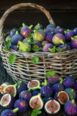 Canvas Print - group, health, segment, half, white, red, close, healthy, blue, dark, macro, purple, cut, violet, detail, colorful, tropical, wood, exotic, nutrition, eat, freshness, juicy, nature, background, fruit,