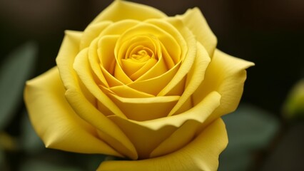 Canvas Print -  Bright and Beautiful  A CloseUp of a Yellow Rose