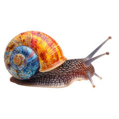 Wall Mural - Isolated Cutout Colorful Snail