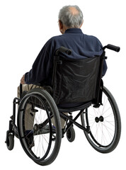 Sticker - PNG Elderly sitting in Wheelchair wheelchair adult white background.