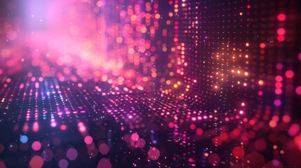 Wall Mural - Abstract Bokeh Background with Pink and Purple Lights