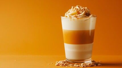 Sticker - Gingerbread Latte: A gingerbread latte in a clear glass