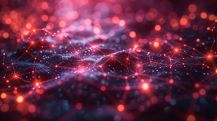 Wall Mural - abstract network of interconnected technology