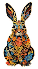 Wall Mural - PNG Rabbit animal mammal art.