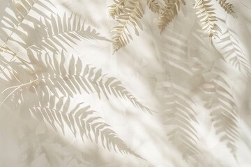 Sticker - Soft, dappled shadows of intricate fern leaves