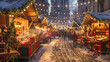© Digital_Dreamer - Vibrant French Christmas Market Filled with Festive Delights