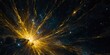 © Rebound Gallery - Abstract background space illustration wallpaper, supernova in yellow design with nebulas and stars in sight