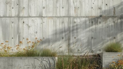 Canvas Print - Exterior concrete barrier