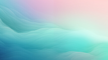 Poster - Soothing Gradient Abstract Background with Teal and Pink Waves