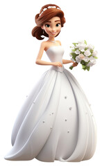 Poster - PNG Bride figurine wedding flower.