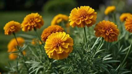 Wall Mural -  Bright and cheerful yellow flowers in bloom