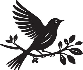 Bird silhouette vector art illustration