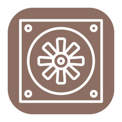 Canvas Print - Cooling Fan icon vector image. Can be used for 3d Printing.