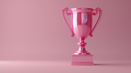 A minimalist 3D rendering of a trophy, focusing on clean lines and simple shapes, suitable for a variety of design styles.