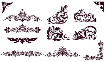 Wall Mural - flourishdecorative stylish design elements