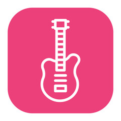 Canvas Print - Electric Guitar icon vector image. Can be used for Rock and Roll.