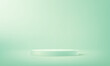 © Tan nitipong - Green studio room background. Mint green background vector 3d with podium. Empty room with light effect. Space for selling products on the website. Vector illustration.