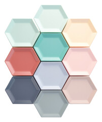 Poster - PNG Hexagon technology variation honeycomb.